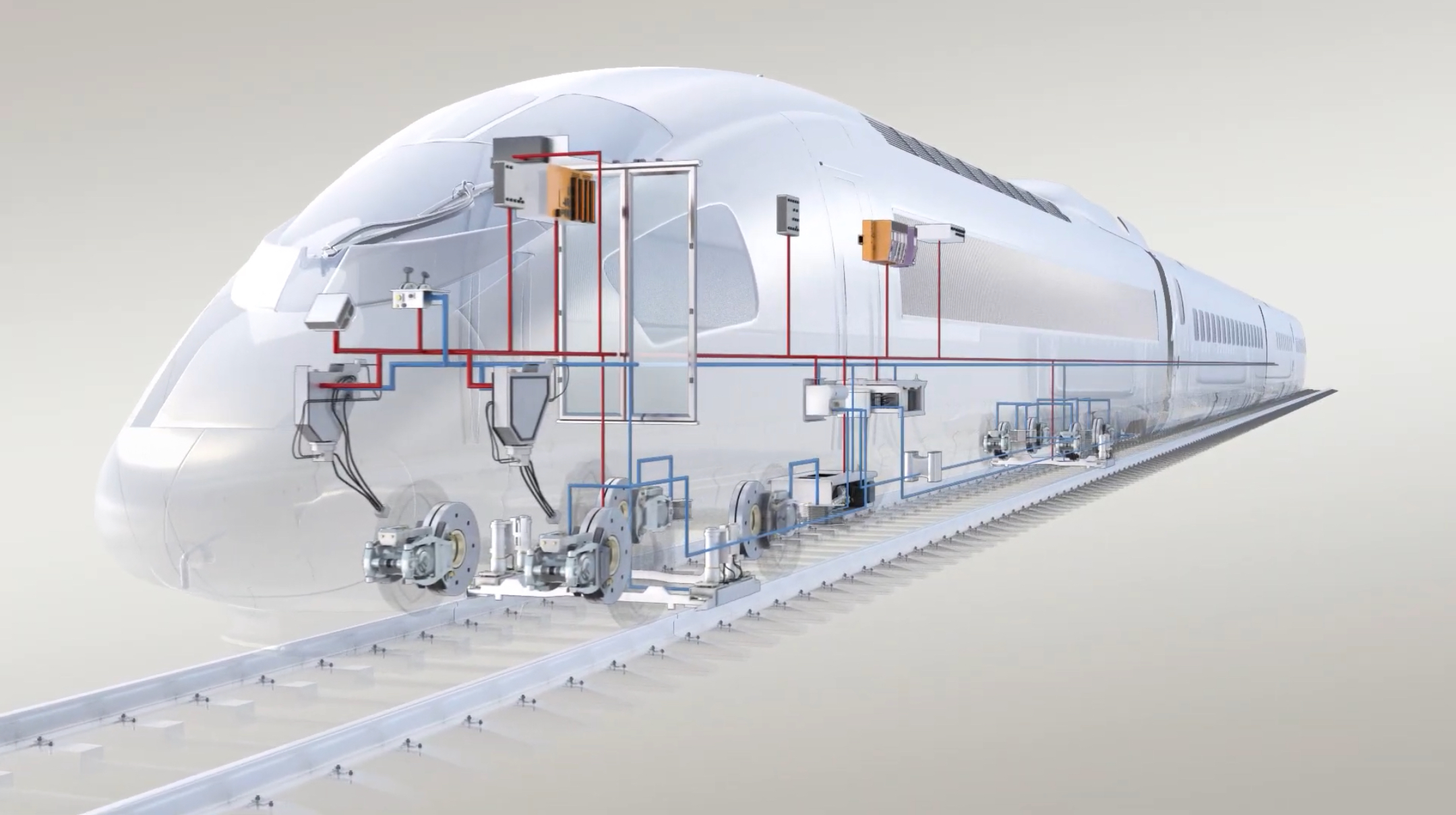 Transparent hologram train